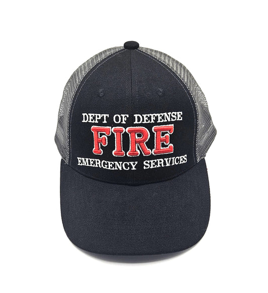 DoD Fire Navy Black and Grey Trucker Snapback