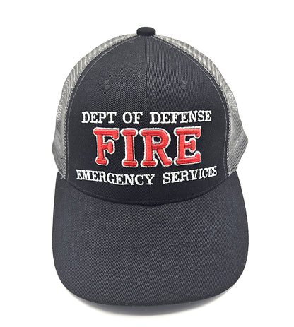 DoD Fire Navy Black and Grey Trucker Snapback