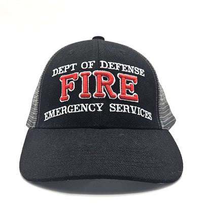 DoD Fire Navy Black and Grey Trucker Snapback