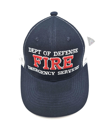 DoD Fire Navy Blue and White Trucker Snapback