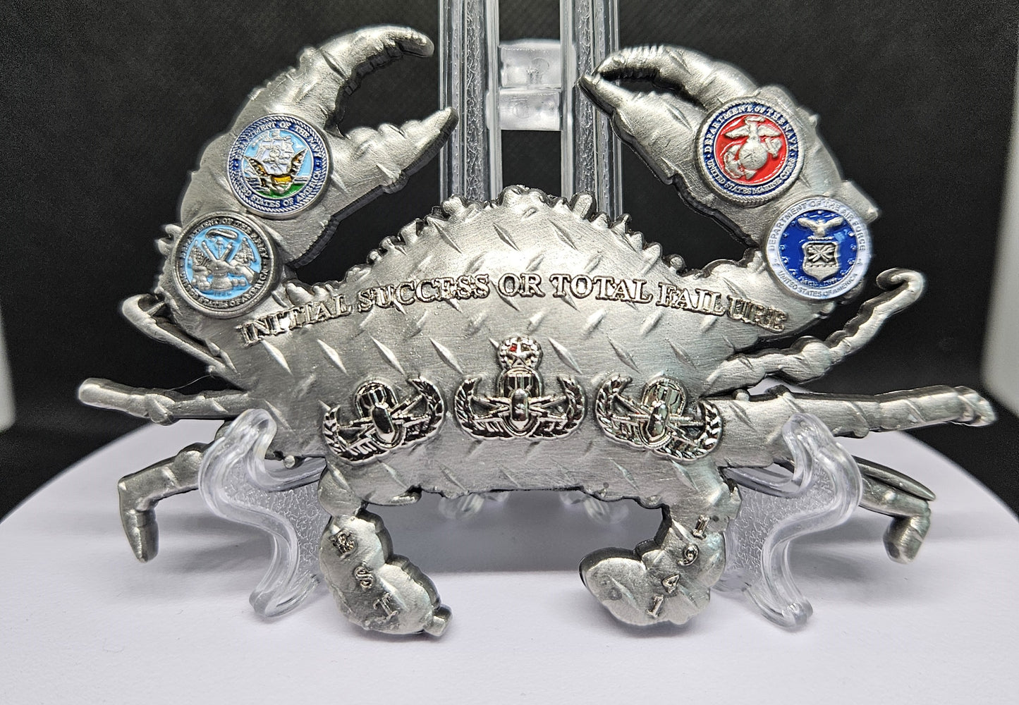 EOD Crab 4" Challenge Coin Nickel