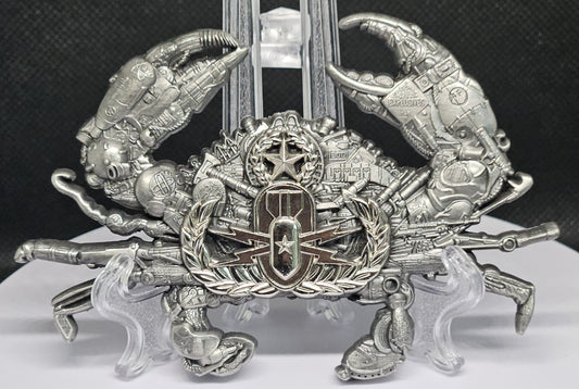 EOD Crab 4" Challenge Coin Nickel