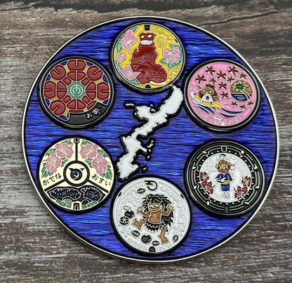 Okinawa Japan Manhole Challenge Coin 3"