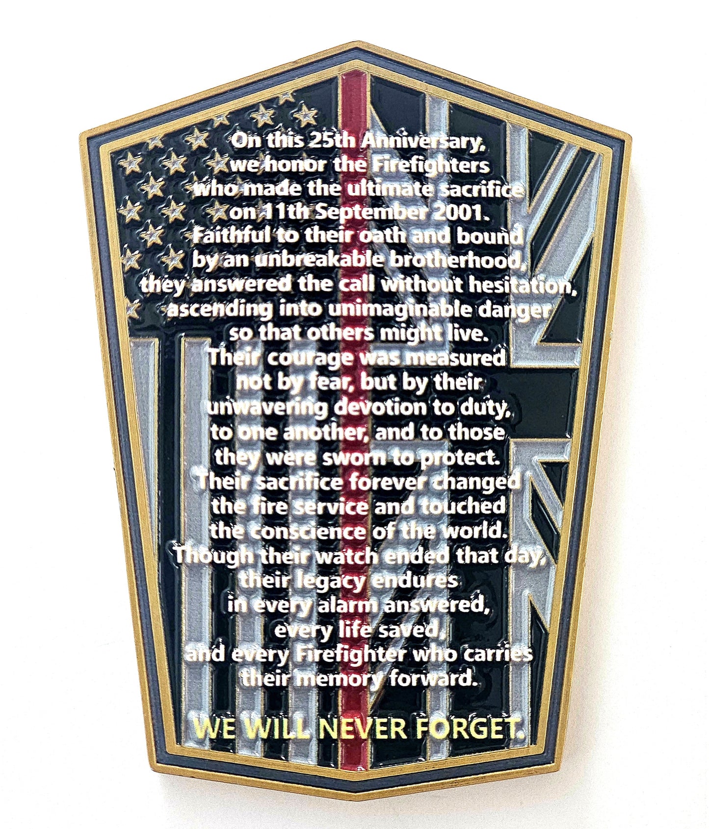 RAF Mildenhall F&ES 9/11 Tribute 3" Coin