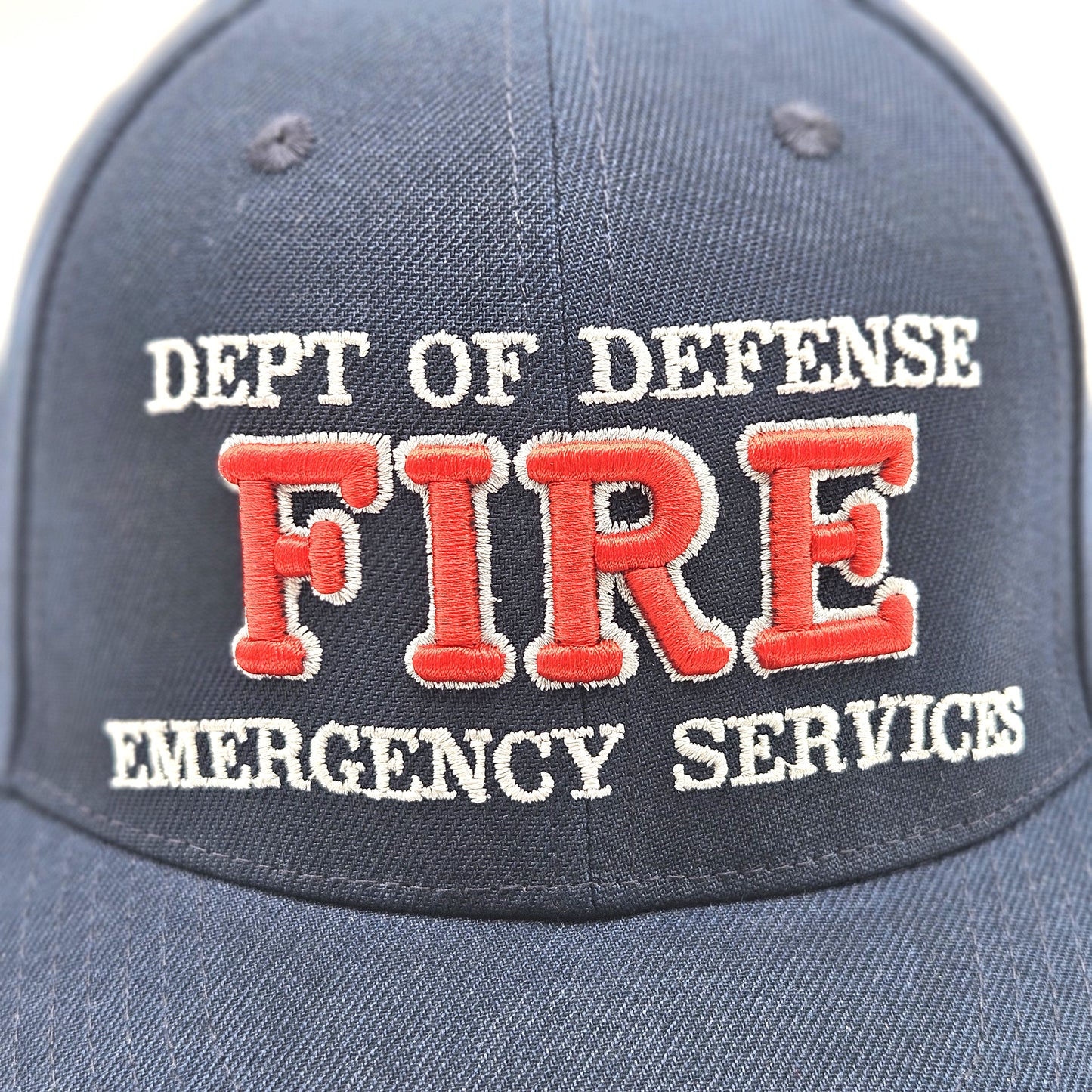 Navy Blue Traditional Department of Defense Fire Emergency Services Cap