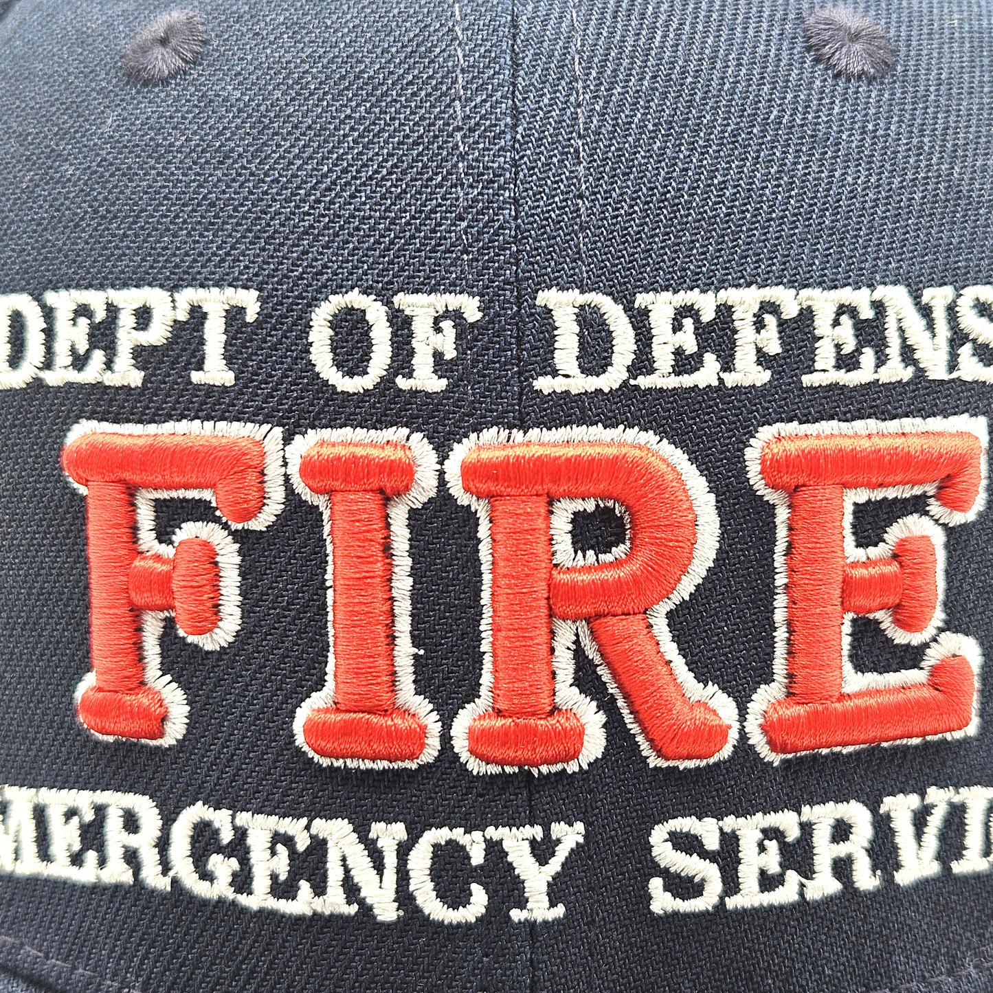 Navy Blue Traditional Department of Defense Fire Emergency Services Cap