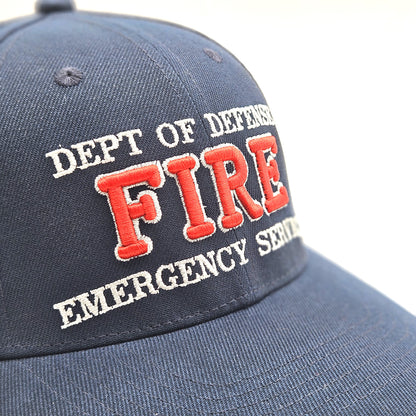 Navy Blue Traditional Department of Defense Fire Emergency Services Cap