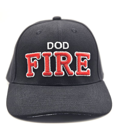 Department of Defense DOD FIRE Black Curved Cap